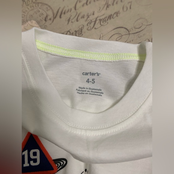 Kids Carter’s White Spaceship Graphic T Shirt - Picture 6 of 11